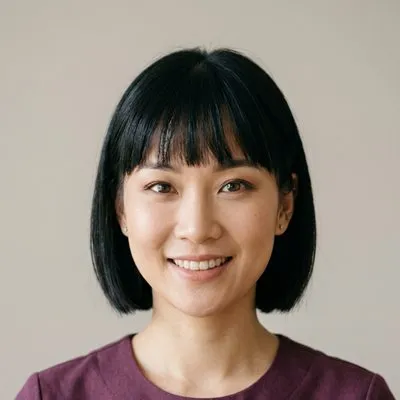 Portrait of Sam Chen, a fictional team member.